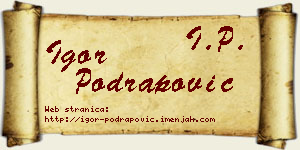 Igor Podrapović vizit kartica
